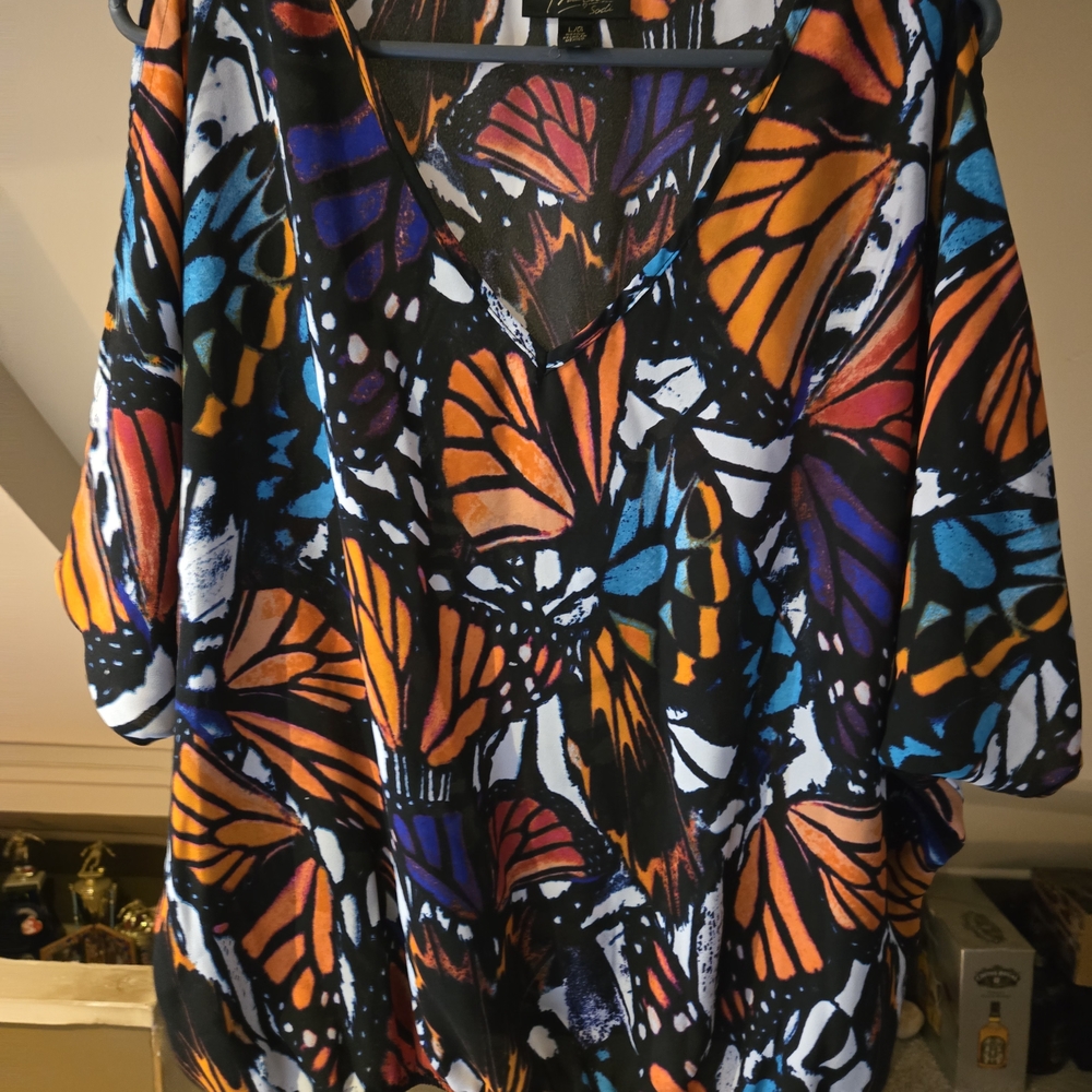 Thalia Sodi Butterfly Print Top